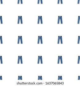 jeans icon pattern seamless isolated on white background. Editable flat jeans icon. jeans icon pattern for web and mobile.