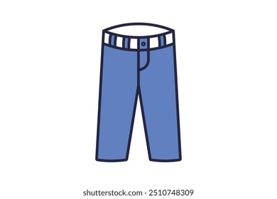 Jeans icon. icon related to fashion. suitable for web site, app, user interfaces. flat line icon style