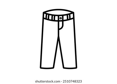 Jeans icon. icon related to fashion. suitable for web site, app, user interfaces. line icon style