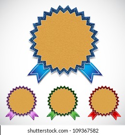 Jeans icon with ribbon