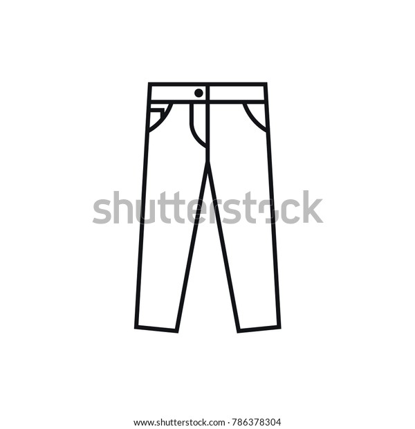 Jeans Icon Vector Stock Vector (Royalty Free) 786378304