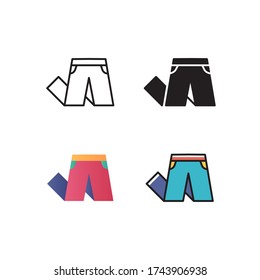 vectores de icono jeans con diseño de estilo diferente. aislado en fondo blanco