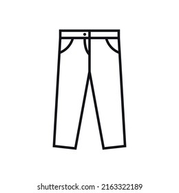 jeans icon vector in linear style