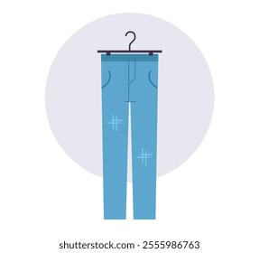 Jeans isolated concept. Vector flat graphic design illustration