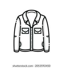 Jeans jacket icon for the cold