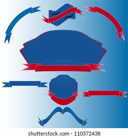 Jeans label set of design elements vector illustration