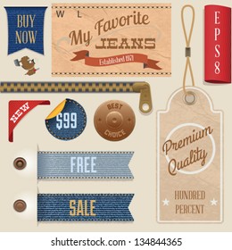 Jeans Labels Set