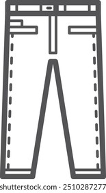 Jeans line icon. Modern wardrobe. Fashion clotehs