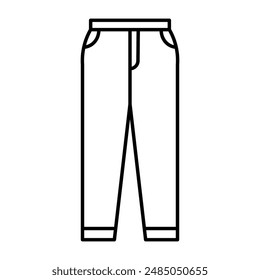 Jeans line icon. vector illustration.