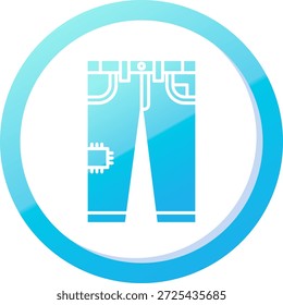 Design de ícone de vetor de linha Jeans