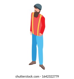 Jeans lumberjack icon. Isometric of jeans lumberjack vector icon for web design isolated on white background