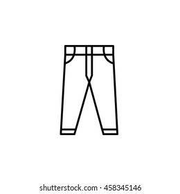 Jeans Outline Icon Stock Vector (Royalty Free) 458345146 | Shutterstock