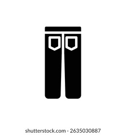 Jeans Pants Icon Back View