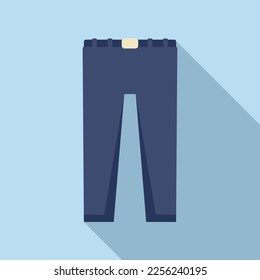 Jeans pants icon flat vector. School uniform. Child fashion