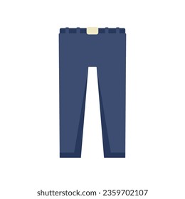 Jeans pants icon flat vector. School uniform. Child fashion isolated