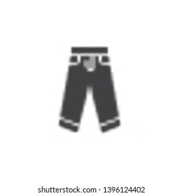 Jeans pants vector icon. filled flat sign for mobile concept and web design. trousers glyph icon. Symbol, logo illustration. Pixel perfect vector graphics