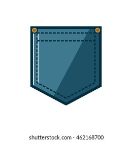 Jeans pocket illustration vector