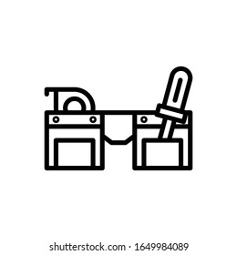 Icono de contorno del vector de bolsillo de los vectores de los vectores. Archivo EPS 10
