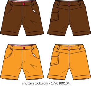 jeans shorts plantilla de vector para lady