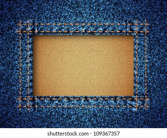 Jeans texture with frame