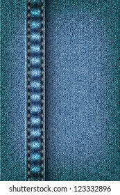Jeans texture with seam