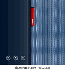 Jeans textured background. Vector illustration.