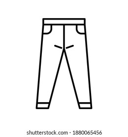 Vector de iconos de pantalones jeans en diseño de moda