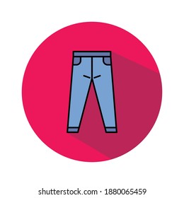 Jeans trousers icon vector on trendy design