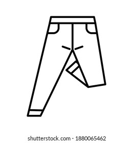 Jeans trousers icon vector on trendy design