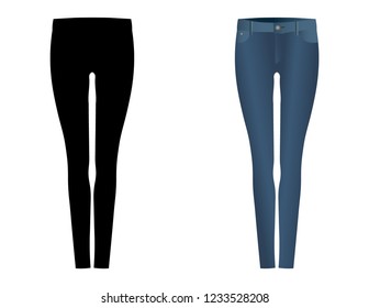 Jeans vector. Clothes vector design. Item with it's silhouette