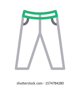 jeans vector color line icon 