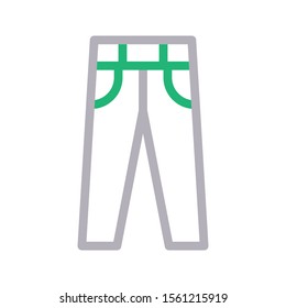 jeans vector colour flat icon 
