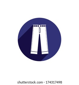 Jeans vector icon isolated.