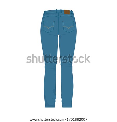 Jeans vector icon.Cartoon vector icon isolated on white background jeans.