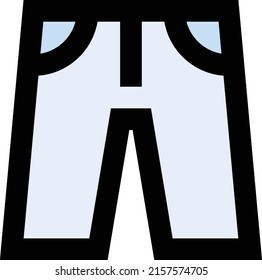 Ilustración vectorial Jeans en un fondo transparente.Símbolos de calidad premium.Icono vectorial de trazo para el concepto y el diseño gráfico.