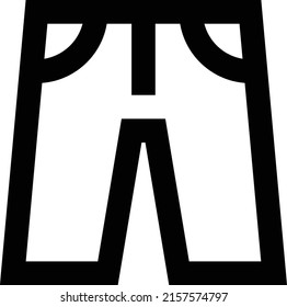 Ilustración vectorial Jeans en un fondo transparente.Símbolos de calidad premium.Icono vectorial de trazo para el concepto y el diseño gráfico.