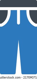 Ilustración vectorial Jeans en un fondo transparente.Símbolos de calidad premium.Icono vector glifos para el concepto y diseño gráfico.