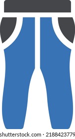 Jeans Vektorgrafik auf transparentem Hintergrund. Hochwertige Symbole. Glyphen Vektorsymbole für Konzept und Grafikdesign. 
