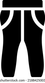Jeans Vektorgrafik auf transparentem Hintergrund. Hochwertige Symbole. Glyphen Vektorsymbole für Konzept und Grafikdesign. 
