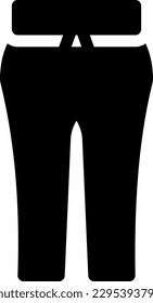 ilustración de jeans Vector sobre un fondo transparente. Símbolos de calidad superior. Iconos vectoriales de glifos para diseño de conceptos y gráficos. 

