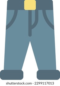 ilustración de jeans Vector sobre un fondo transparente. Símbolos de calidad superior. Iconos vectoriales de color de línea para el concepto y el diseño gráfico.