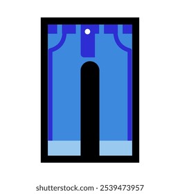 Jeans, Vektorgrafik. Einfaches Jeans Icon Emoji Design.