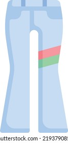 jeans vector on white background. isolated Vector icon