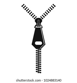 Jeans zip icon. Simple illustration of jeans zip vector icon for web