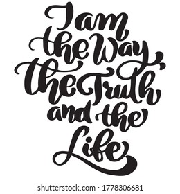 Jeaus the way of life christian saying quotes100 vector black tee:Christian Saying & quotes:100% vector best for colour t shirt, pillow,mug, sticker and other Printing media.