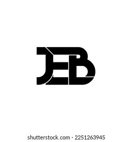 jeb initial letter monogram logo design