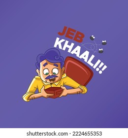 Jeb khaali vector logo design template.