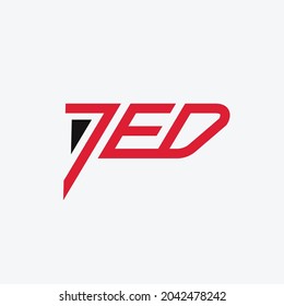 JED initial logotype logogram design concept