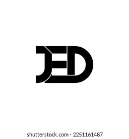 jed lettering initial monogram logo design