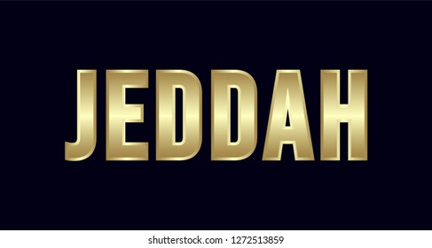 Jeddah City Typography vector design. Greetings for T-shirt, poster, card and more